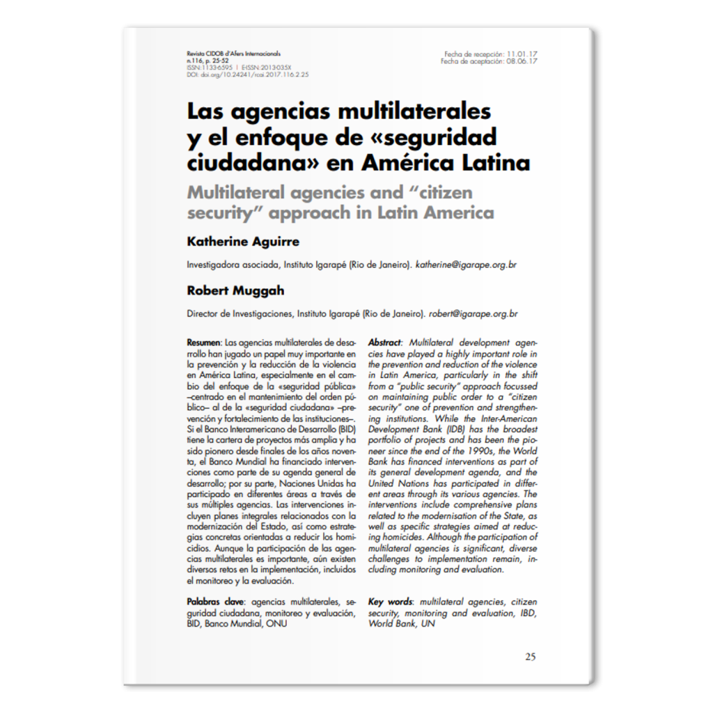 Las agencias multilaterales y el enfoque de “seguridad ciudadana” en América Latina