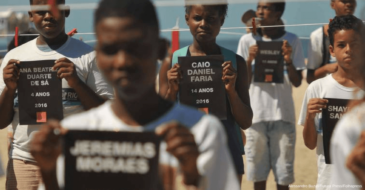 Cada jovem morto faz país perder R$ 550 mil
