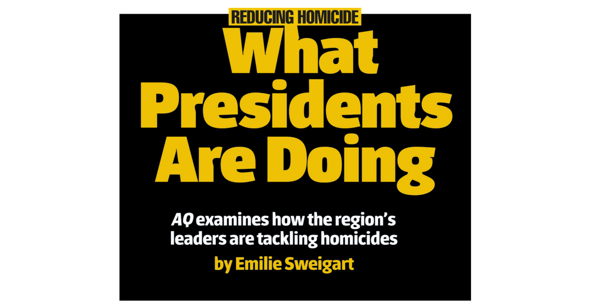 reducing homicide: what are presidents doing